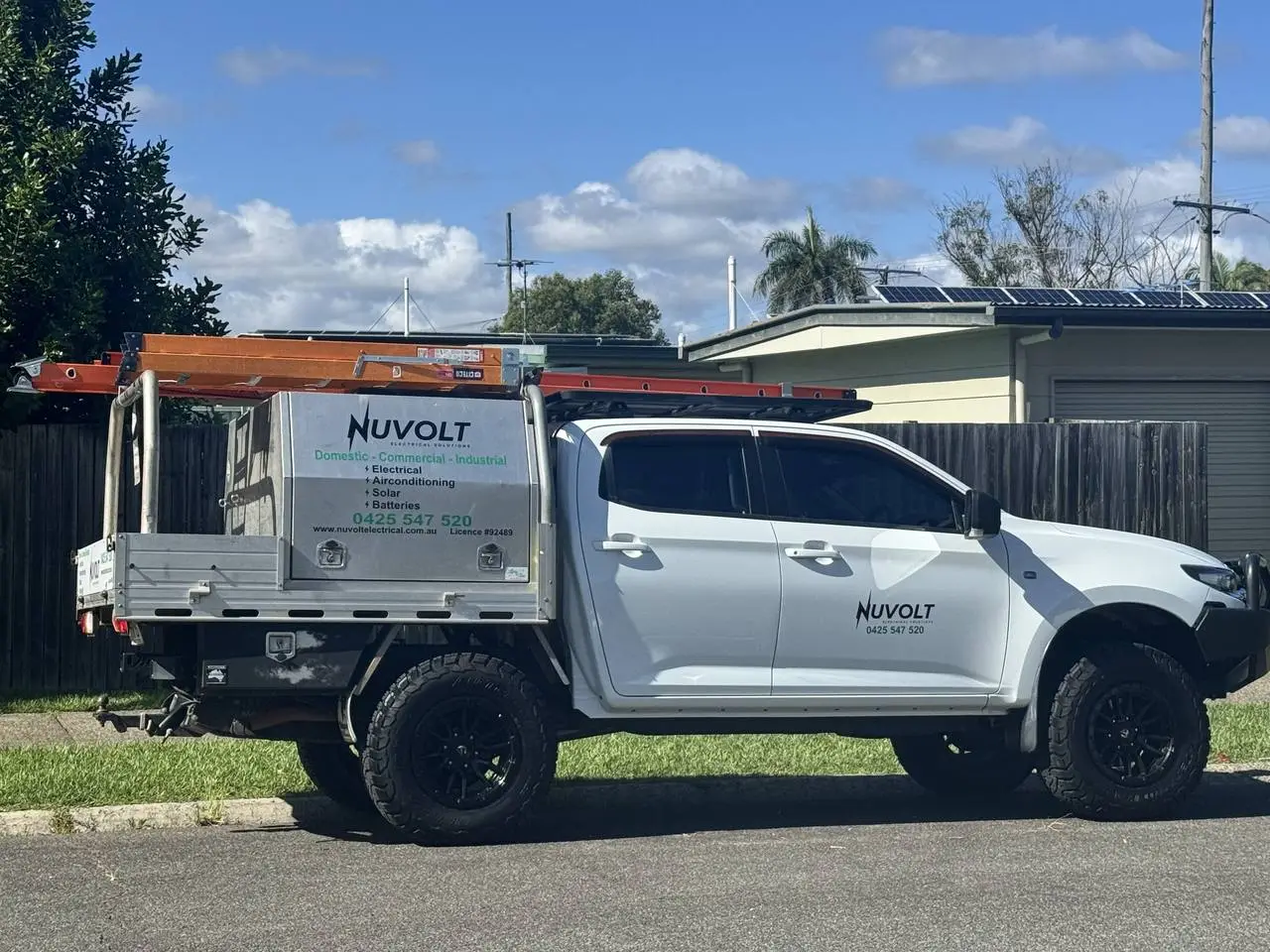 Nuvolt Electrical service vehicle stocked and ready across the Sunshine Coast and Brisbane