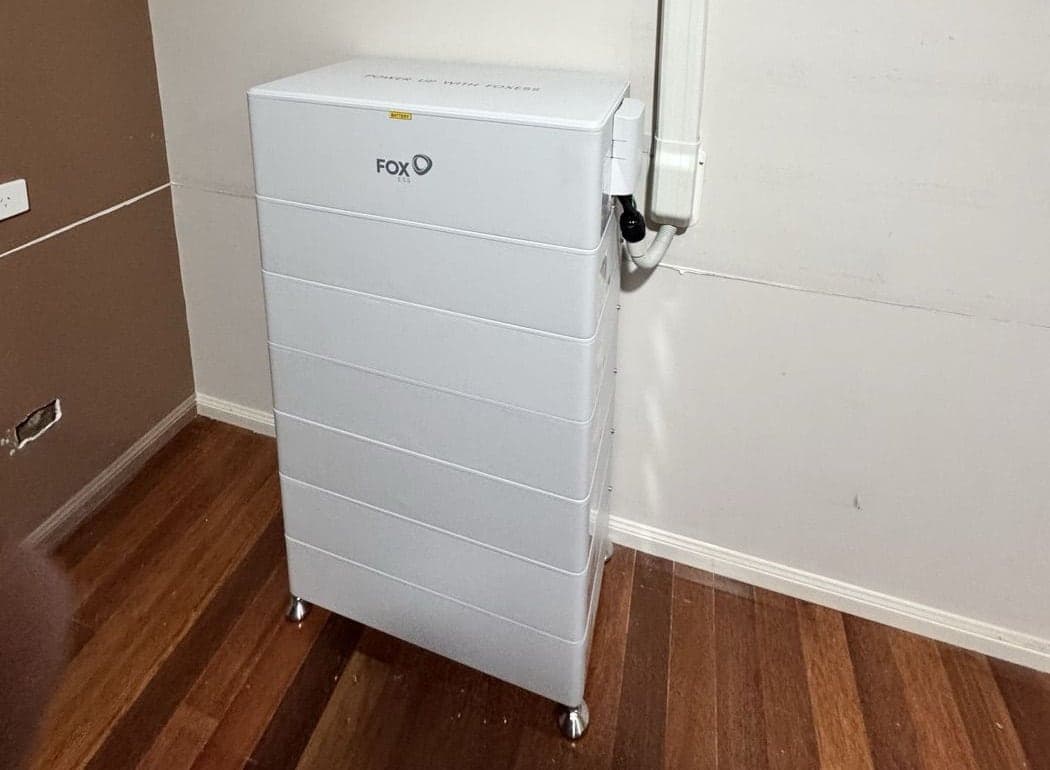 Fox ESS CQ7 floor standing home battery installed and commissioned by Nuvolt Electrical